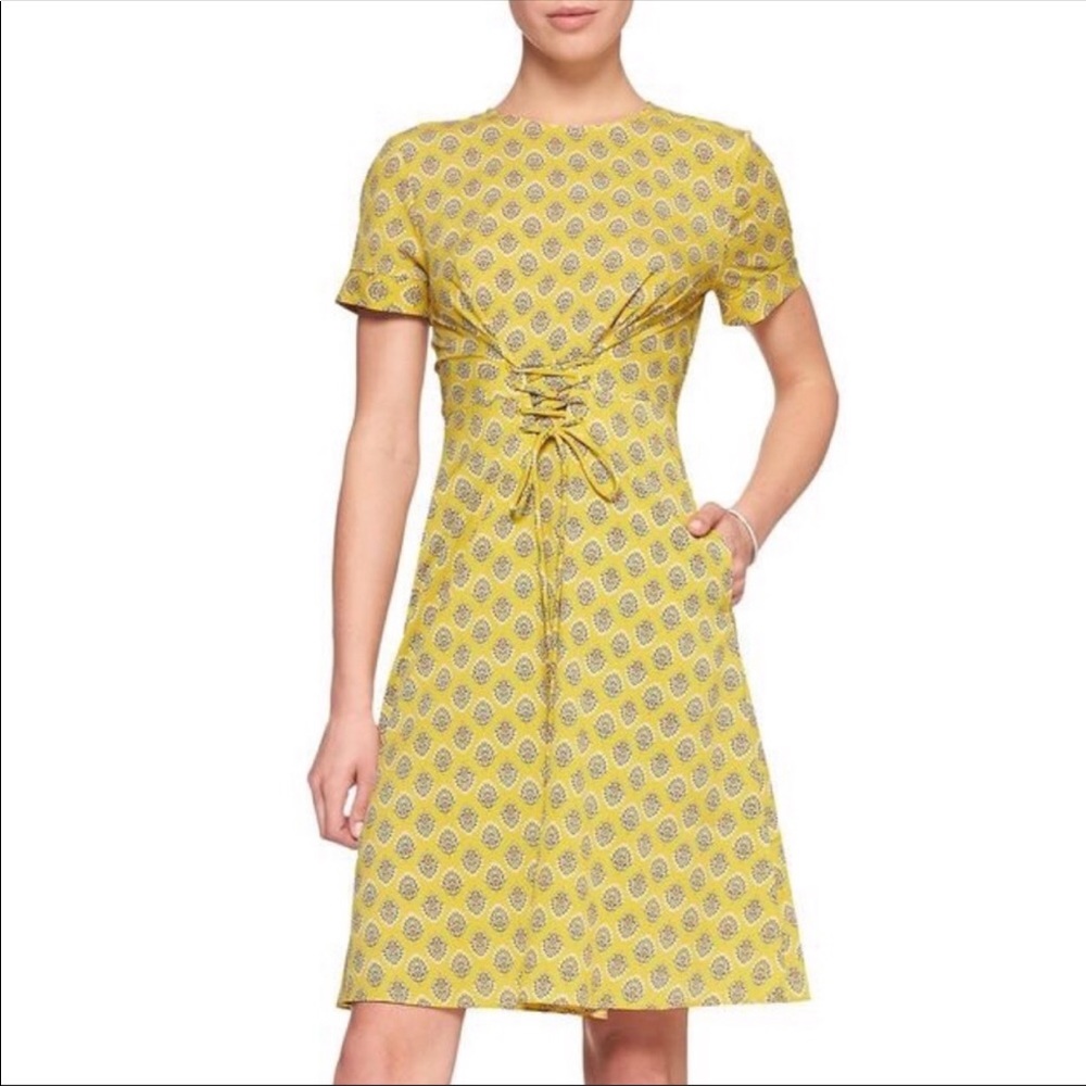 Banana republic yellow dress